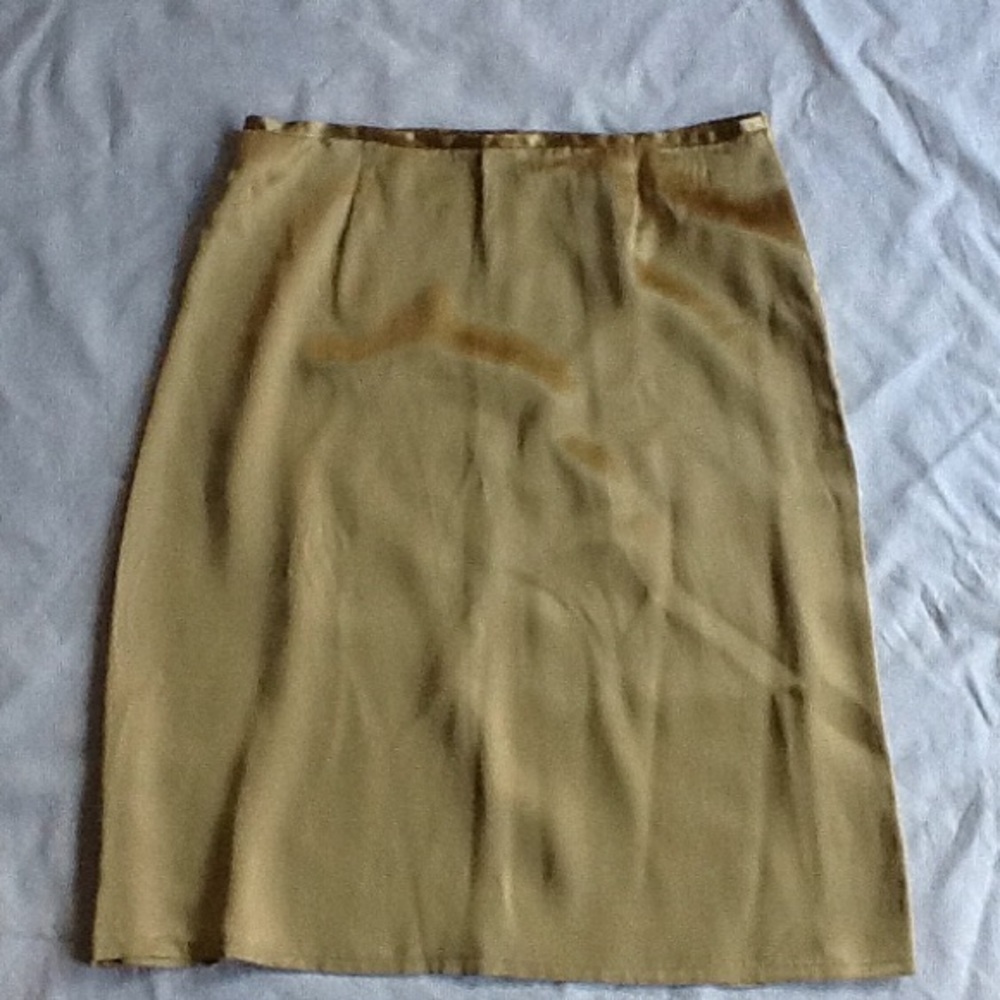 Gold silk skirt